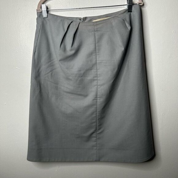 Marni Gray Pencil Skirt Size EU 44 US 12 Zipper Back Closure Drapey Italy - Picture 1 of 13